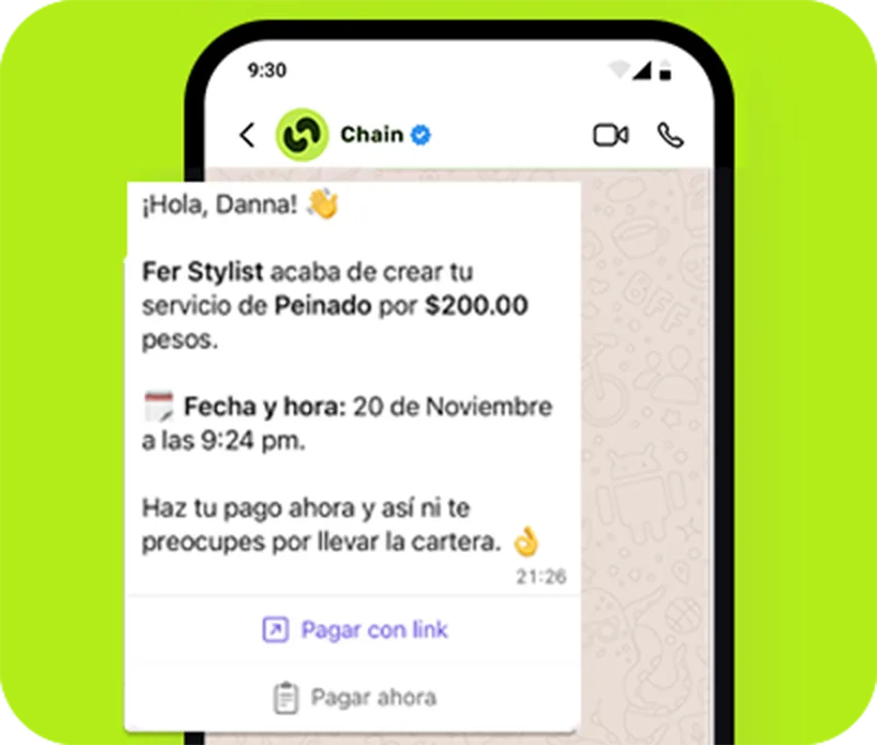 Recordatorios de cobro Chain